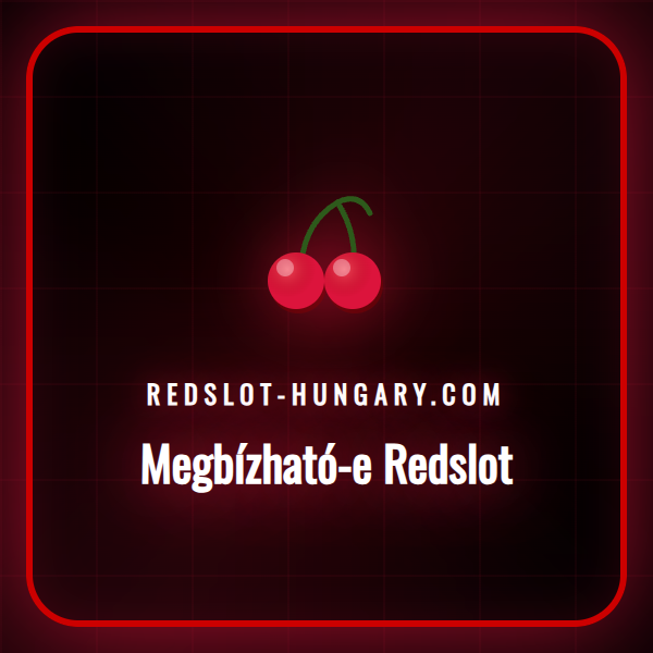 A Redslot kaszinó logója egy modern, digitális háttér előtt, amely a platform megbízhatóságát sugallja.