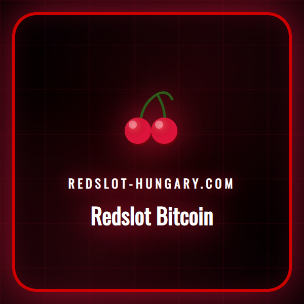 Egy modern, futurisztikus grafika, amely a Redslot logót és a Bitcoin szimbólumot ábrázolja digitális hálózati háttér előtt.