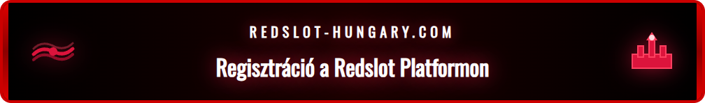 A Redslot regisztrációs képernyője, amely a felhasználói adatok megadását mutatja.