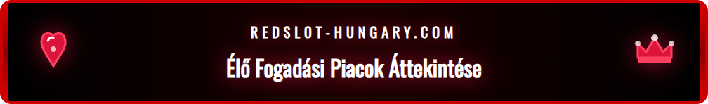 Okostelefon képernyője, amely a Redslot élő fogadási felületét mutatja.
