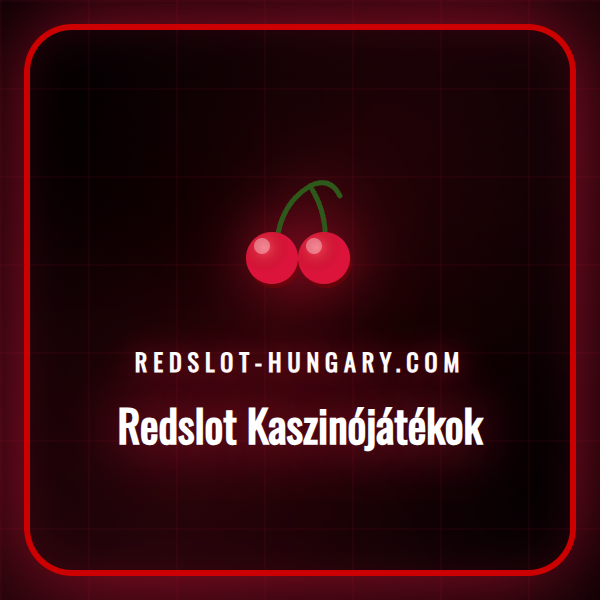 A Redslot kaszinó logója nyerőgépekkel, a magyar játékosokra fókuszálva.