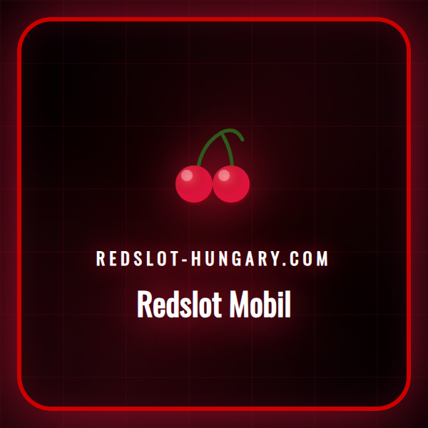 A Redslot kaszinó logója okostelefonon, a mobil játékélményt szimbolizálva.