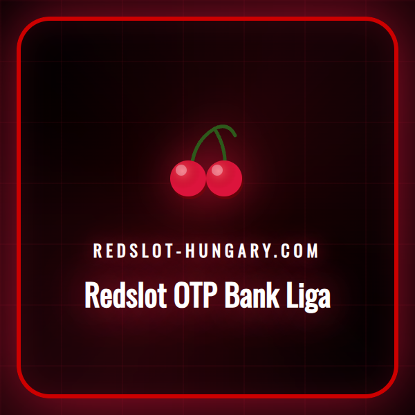 Egy focista éppen kapura rúgja a labdát az OTP Bank Liga egyik mérkőzésén, a Redslot logóval a háttérben.