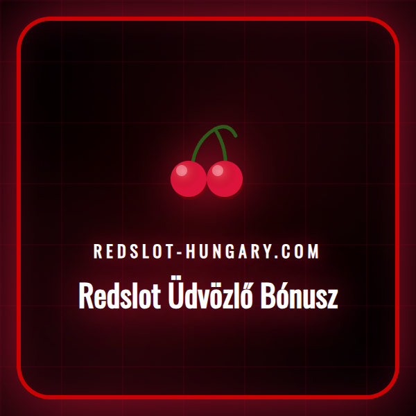 Egy férfi izgatottan nézi a laptopját, amin a Redslot kaszinó üdvözlő bónusz ajánlata látható.