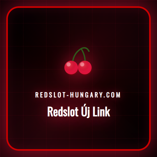 A Redslot online kaszinó logója egy izgalmas nyerőgépes játék háttérrel.