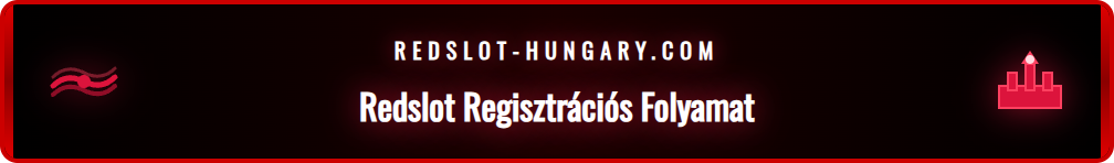 A Redslot online kaszinó regisztrációs felülete a szükséges adatokkal.